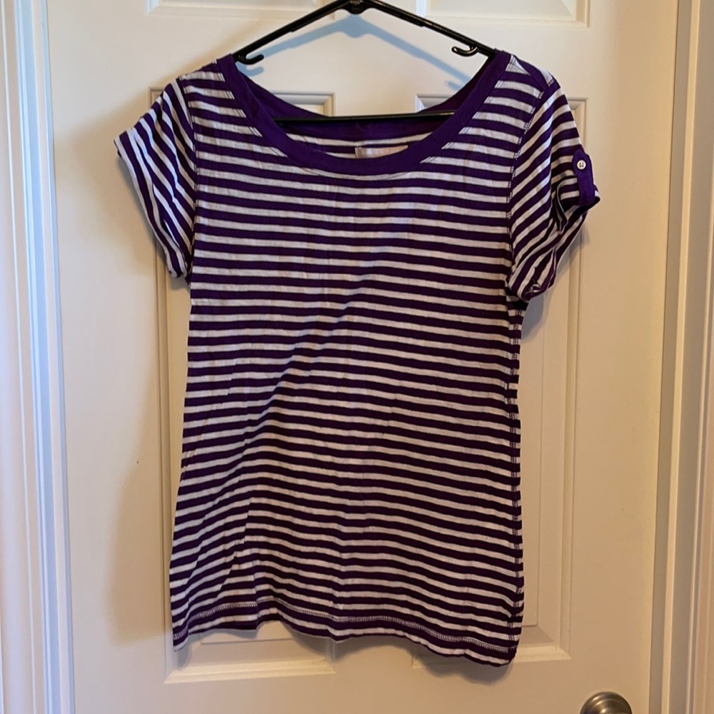 Purple stripe tee